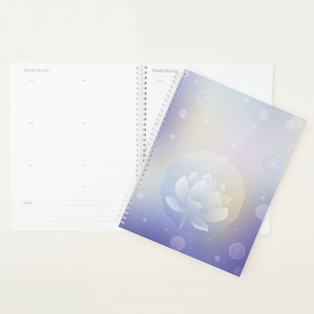 Agenda Blooming Lotus Hardcover Daily Planner (Exibição)