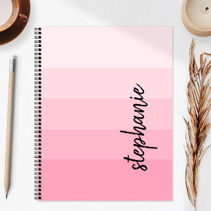 Agenda Bloqueio de Cor de Assinatura Personalizada Rosa 2
