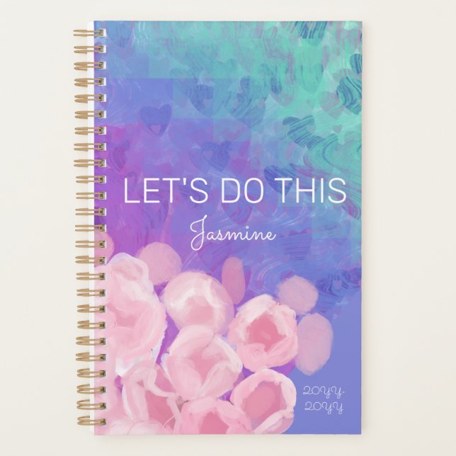 Agenda Blossomas de Cereja Personalizados Bonitos Coraçõe (Frente)