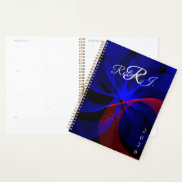 Agenda Blue Accent Rotation Geometric Spiral Planner