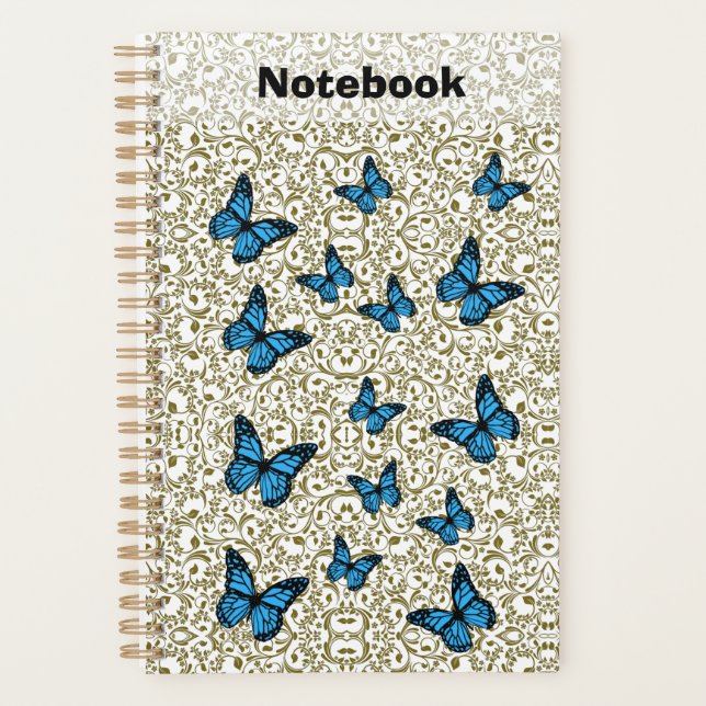 Agenda Blue butterfly gold garden (Frente)