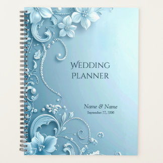 Agenda Blue Decorative Floral Planner