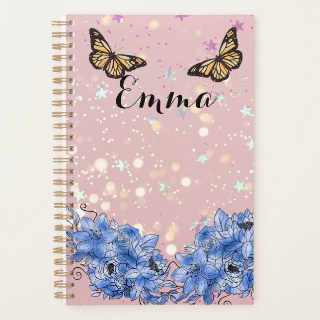 Agenda Blue Floral bouquet in the blooming garden (Frente)