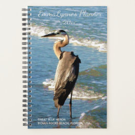 Agenda Blue Ocean Waves Shorebird Heron Beach Foto