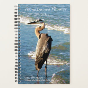 Agenda Blue Ocean Waves Shorebird Heron Beach Foto