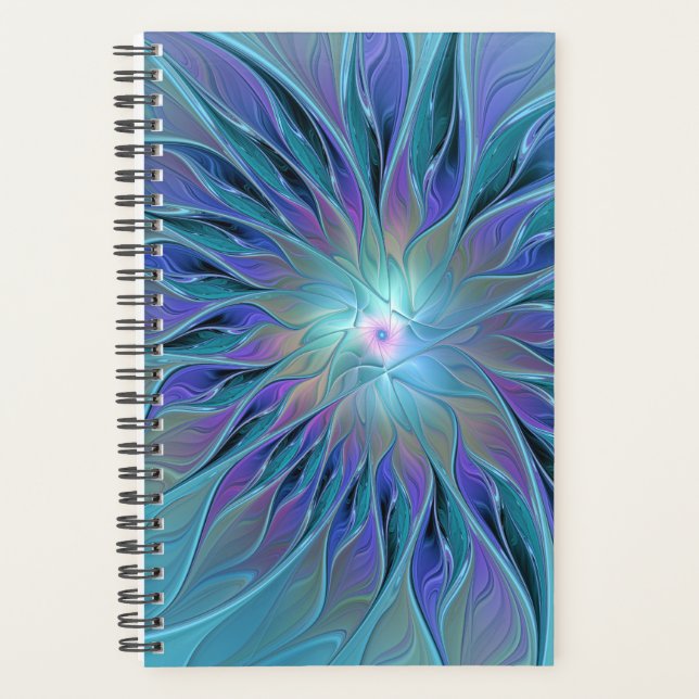 Agenda Blue Purple Flower Dream Abstract Fractal Art (Frente)