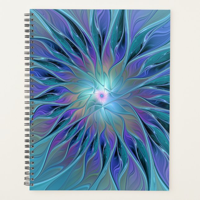 Agenda Blue Purple Flower Dream Abstract Fractal Art (Frente)