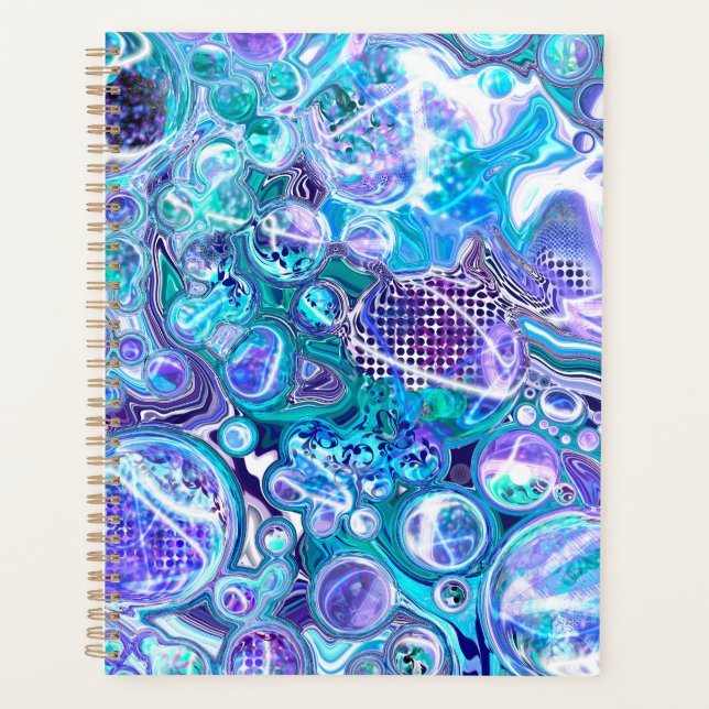 Agenda Blue Rhapsody | Abstrato Art (Frente)
