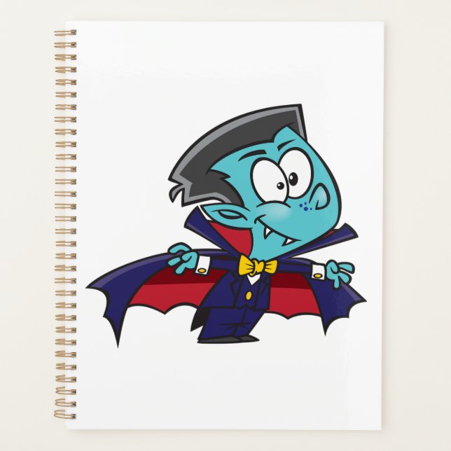 Agenda Blue Vampire Boy with Cape Cute Dracula (Frente)