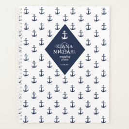 Agenda Blue Wave Anchor Pattern Wedding ID836
