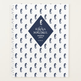 Agenda Blue Wave Seacavalo Pattern Wedding ID836