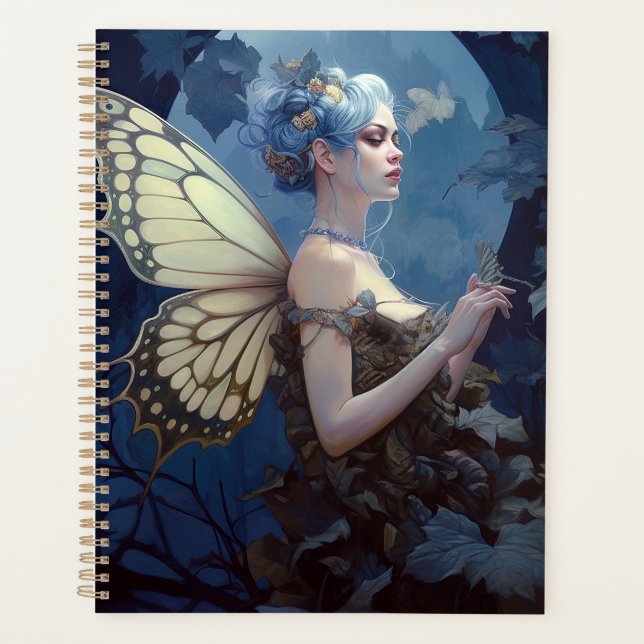 Agenda Blue Woodland Fairy Fantasy Art (Frente)