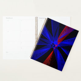 Agenda Blueberry Color Abstract Geometric Spiral Planner