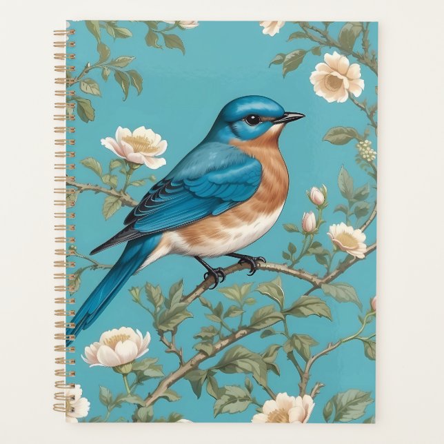 Agenda Bluebird William Morris Inspirou Turquois (Frente)