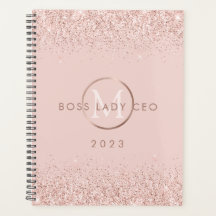 Blush Glitter Boss Lady CEO Personalizada 2023
