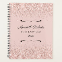 Blush Glitter Boss Lady CEO Personalizada 2025