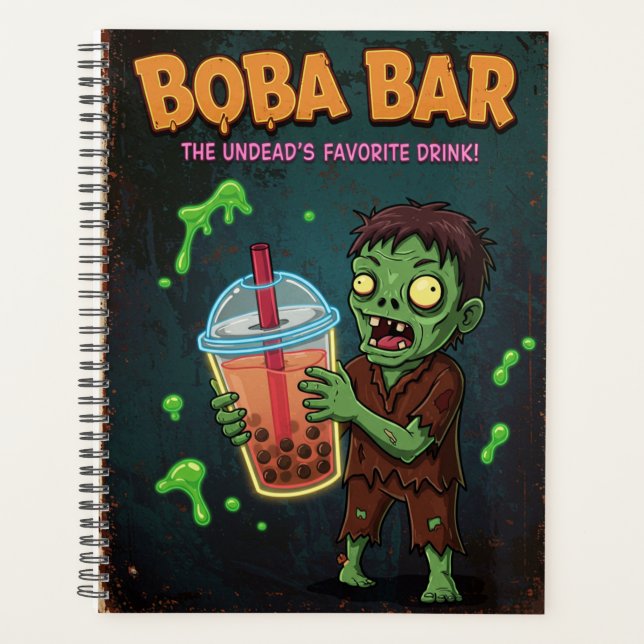 Agenda Boba Bar – The Undead’s Favorite Drink! Planner (Frente)