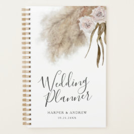 Agenda Boêmia Pampas Grass Watercolor Planner