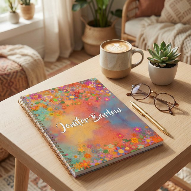Agenda Bohemian colourful floral whimsical Planner (Criador carregado)