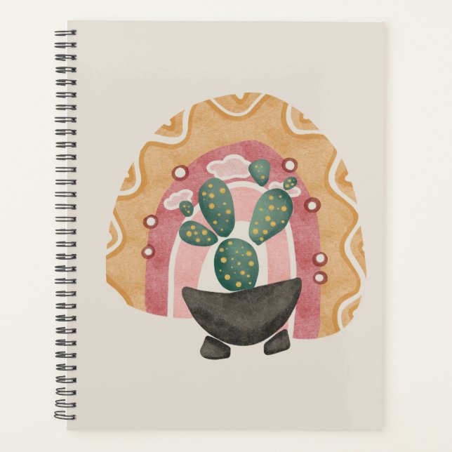 Agenda Boho Cactus Rainbow: Vibes Vibrantes Do Deserto (Frente)