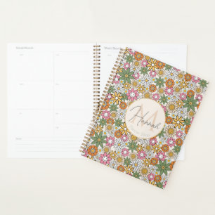 Agenda Boho Daisy Flowers 70s Groovy Floral