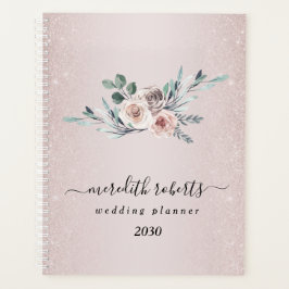 Agenda Boho Dusty Rosas Rosa Escamoteiam A Largura Anual