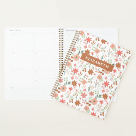Agenda Boho Floral Earth Tones Custom Flowers