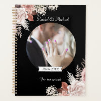Boho Floral Personalisierbar Foto Hochzeit Planner