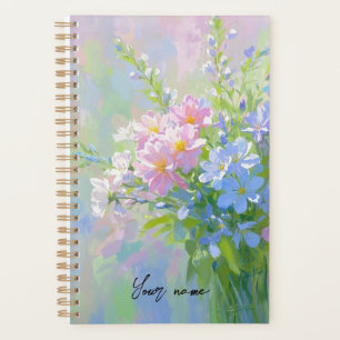 Agenda Boho Floral Púrpura Rosa Verde