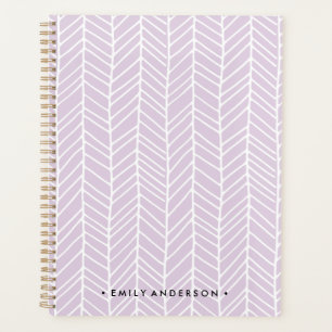 Agenda Boho Herringbone Lavanda Roxo