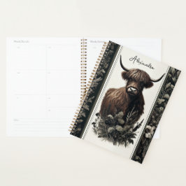Agenda Boho Highland Cow