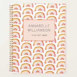 Agenda Boho laranja arco-íris