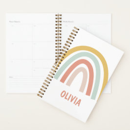 Agenda Boho Pastel Rainbow Personalizado