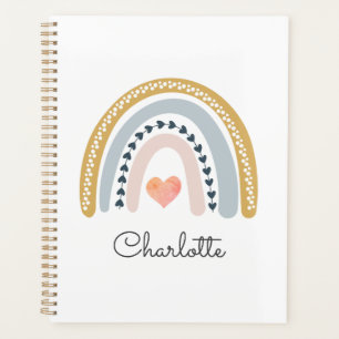 Agenda Boho Personalizado - Arco-Íris