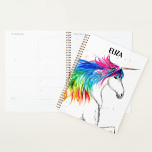 Agenda Boho Rainbow Cute Girls Unicorn Kids