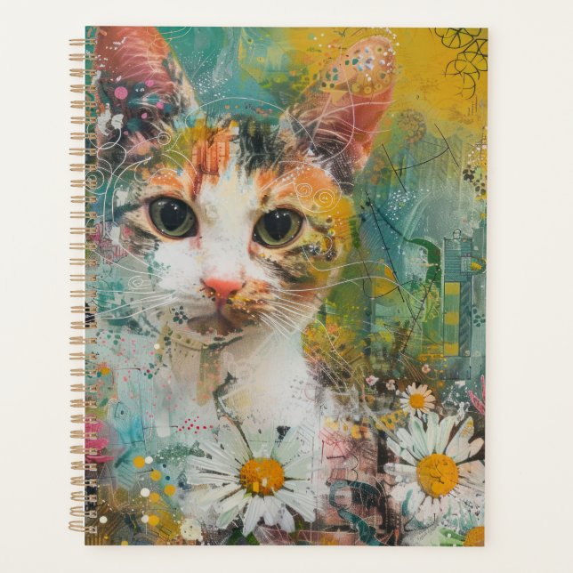 Agenda Boho Watercolor Cats - Terna Feline Art (3) (Frente)