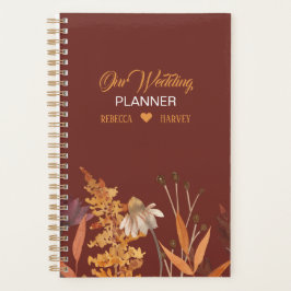 Agenda Boho Wildflower Terracotta Casamento outono de out