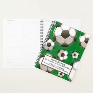 Agenda Bolas de futebol Campo de futebol verde Prátic
