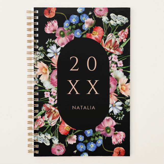 Agenda Bold Dutch Master Floral Personalizado Planner (Frente)