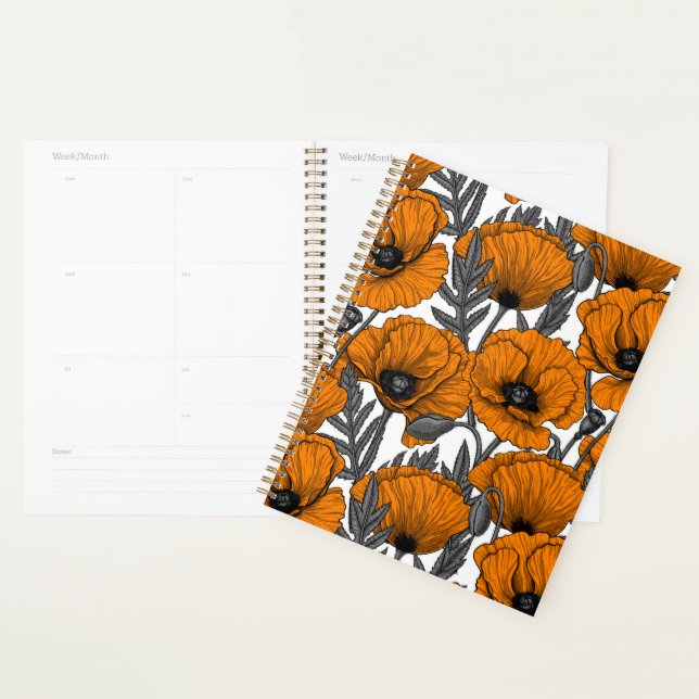 Agenda Bolhas de laranja em branco (Exibição)