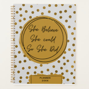 Agenda Bolinhas Brilhantes Douradas Na moda modernas 