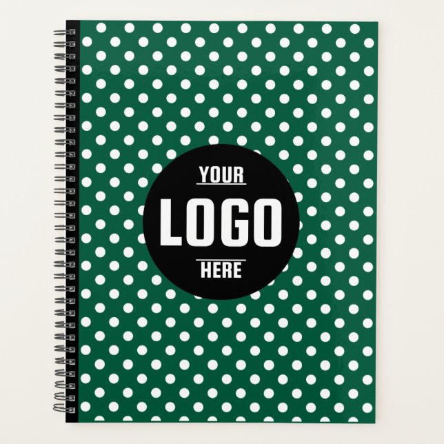 Agenda Bolinhas Preta e Branca Personalizada 2026 para Em (Frente)