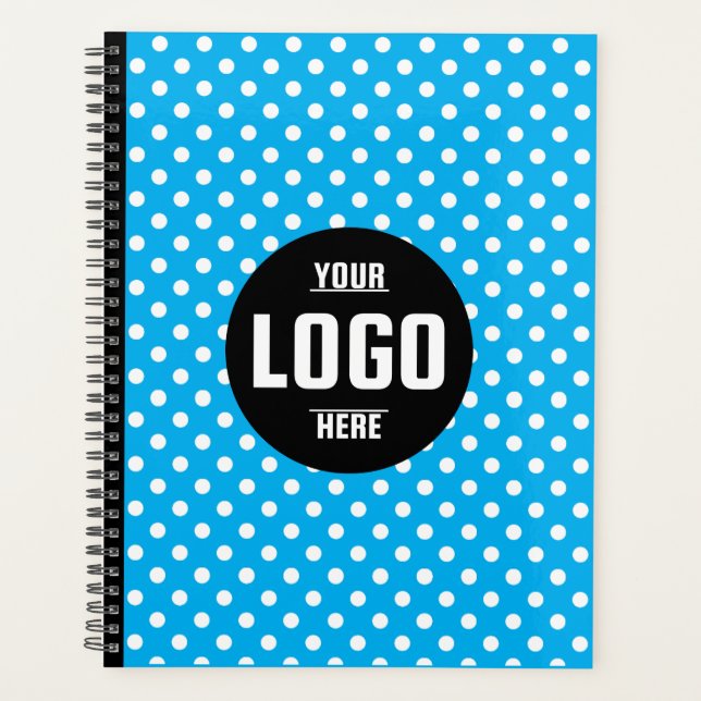 Agenda Bolinhas Preta e Branca Personalizada 2026 para Em (Frente)