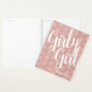 Agenda Bolinhas Rosa Brilhante Menina Nome Chic