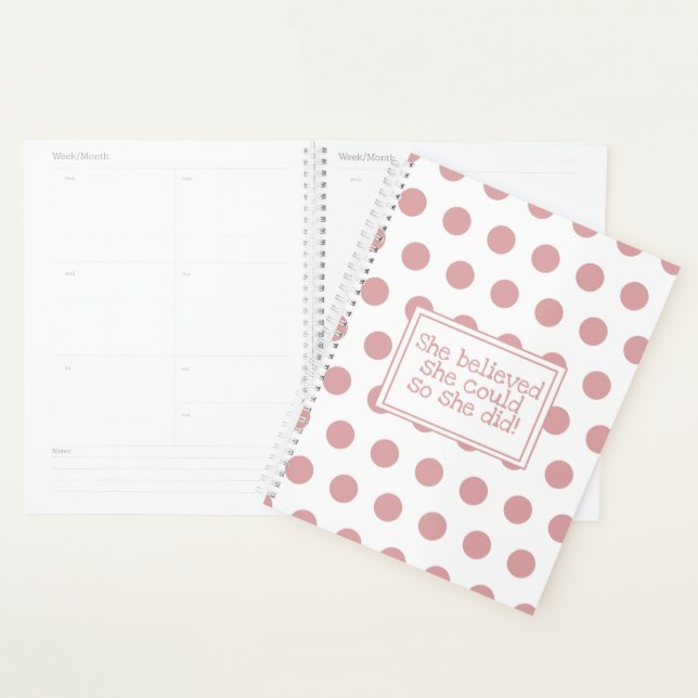 Agenda Bolinhas Rosa Ela Acreditava Que Podia, Assim Fez (Exibição)