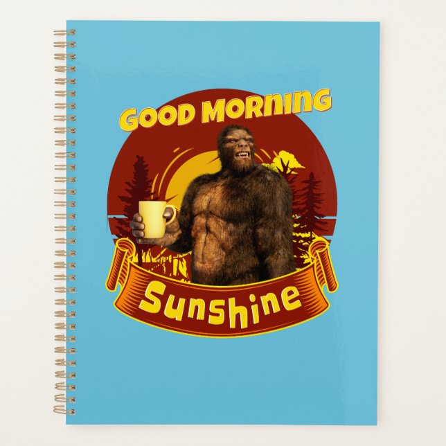 Agenda Bom dia Sunshine Engraçado Café Bigfoot (Frente)