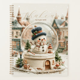 Agenda Boneco de Neve Fofo Globo de Neve
