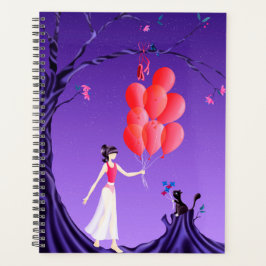 Agenda Bonita Ballerina e Cat Night Sky