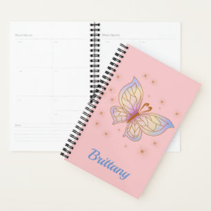 Agenda Bonita como borboleta voando livre personalizada