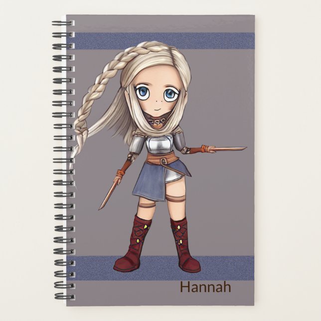 Agenda Bonita Garota Viking Personalizada (Frente)